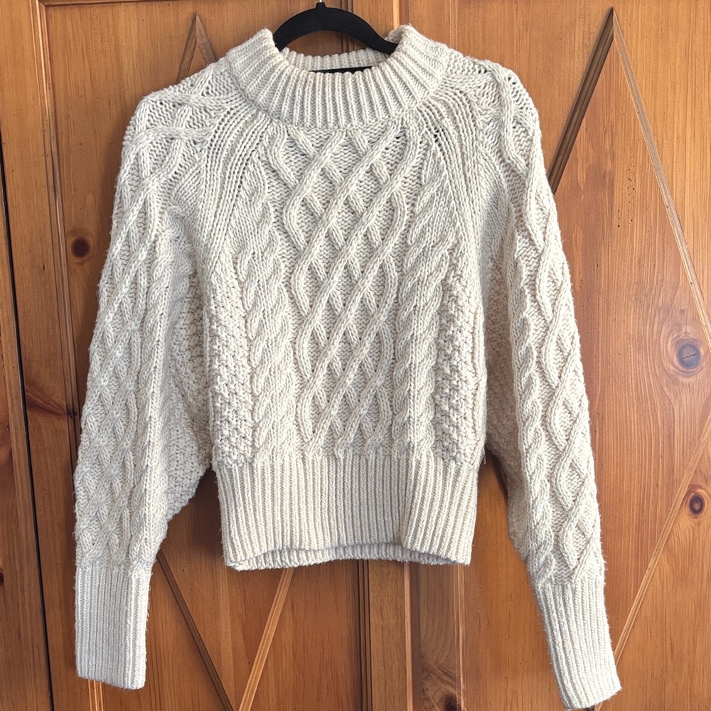 H&M Cream Cable Knit Sweater